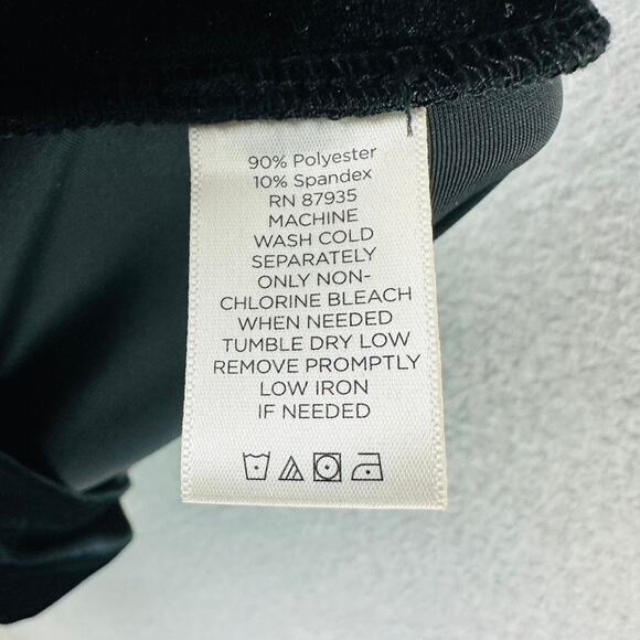 Susan Graver Womans Size XL Pants Wide Leg Velvet Pull On Black Stretch - Picture 8 of 8